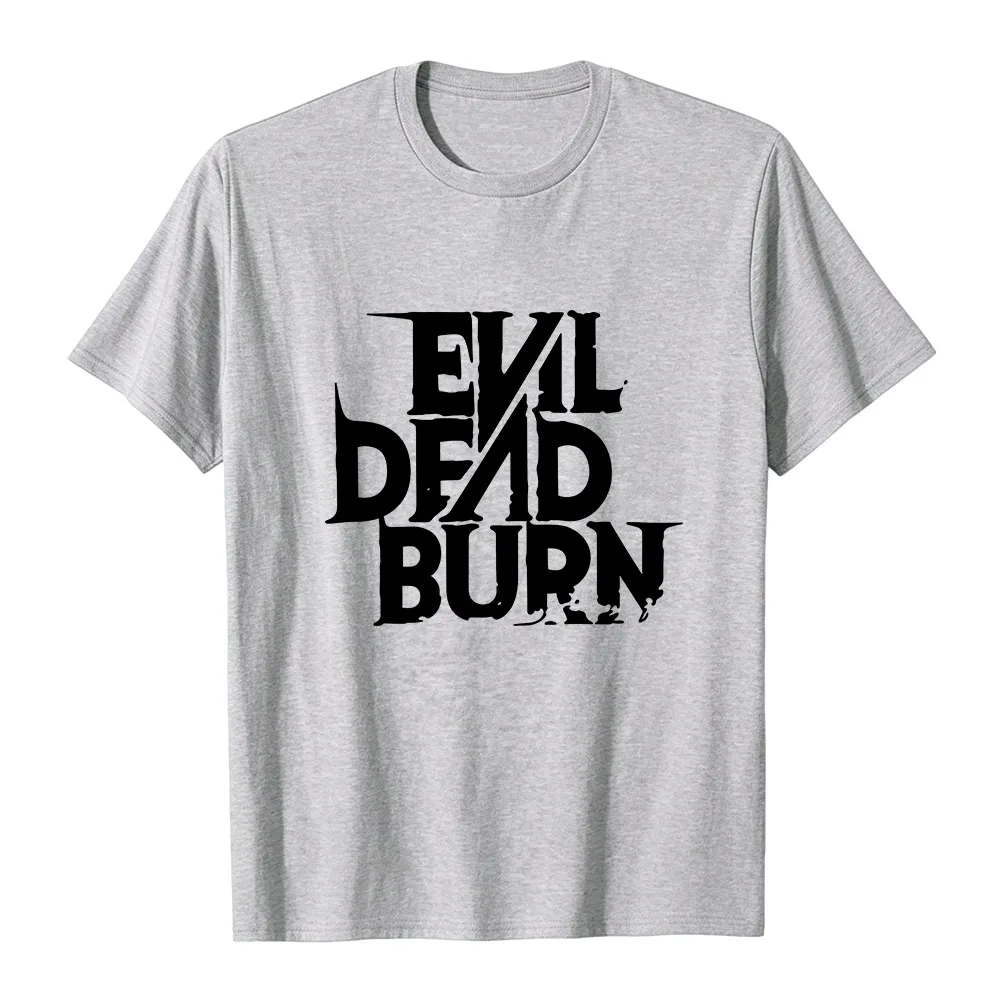 Фото Футболка Evil Dead Burn для мужчин и женщин, хлопковая футболка с круглым вырезом и короткими рукавами, унисекс, с графическим принтом, повседневная мягкая мужская одежда №3