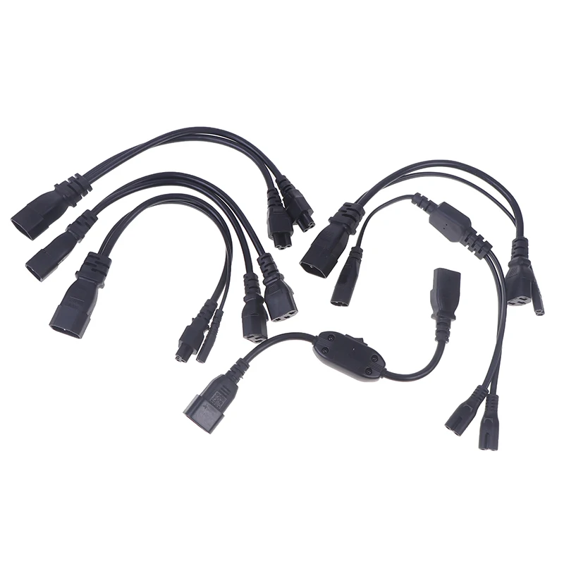 Штекер IEC C14 к 2XC13 C5 C7 C11 Женский разветвитель Y-типа Кабель питания кабель адаптера