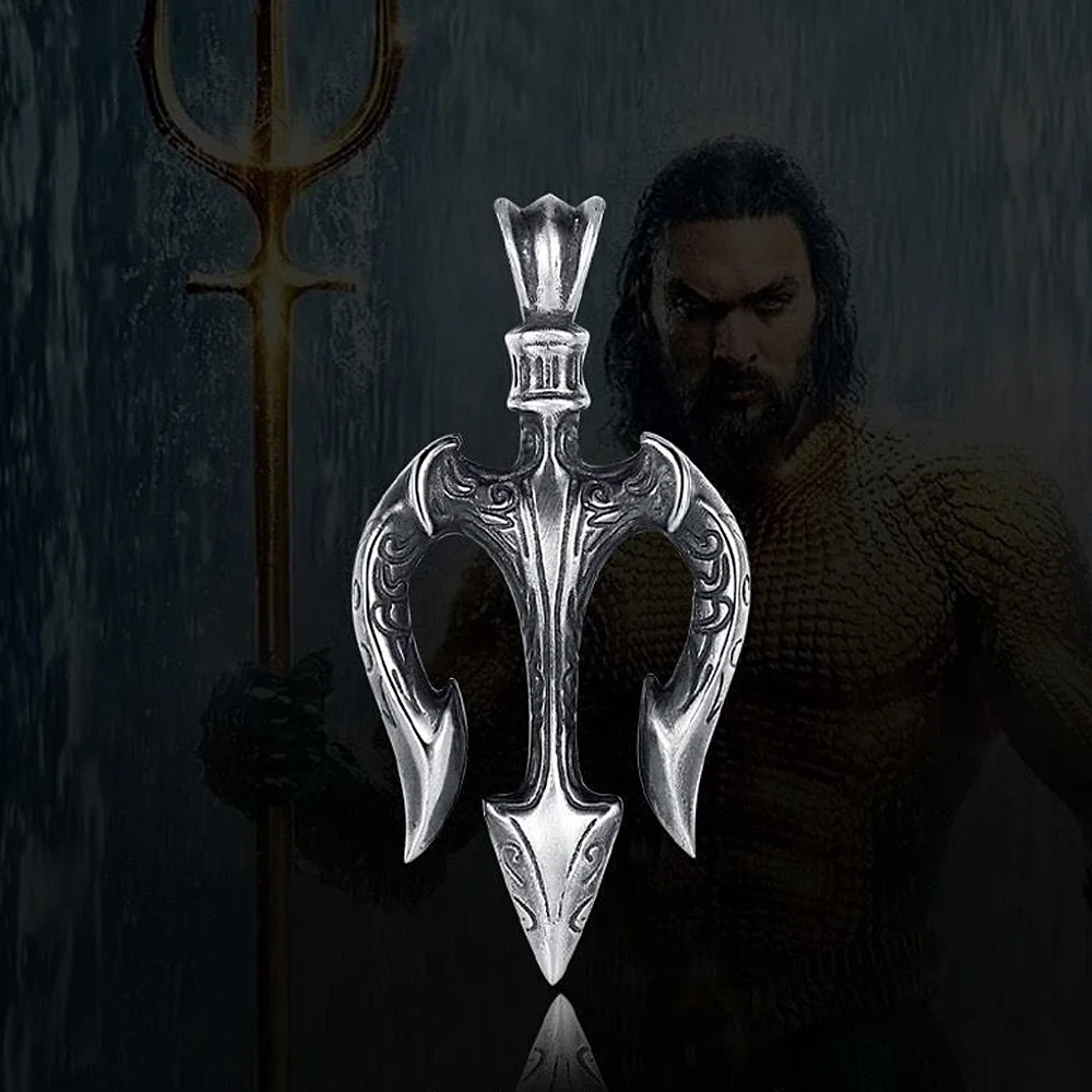 Винтажное ожерелье Poseidon с тремя зубьями мужская мода старинный греческий тризуб