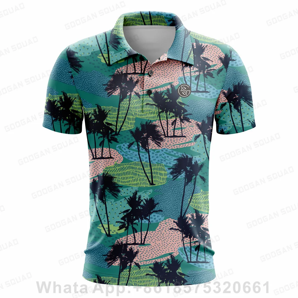 Летняя рубашка для гольфа Googan дышащая Повседневная с коротким рукавом Детская