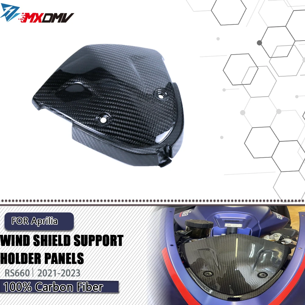 

Carbon Fiber Wind Shield Support Holder Panel For Aprilia RS660 RS 660 2021 - 2023 Motorcycle Windscreen Windshield Bracket