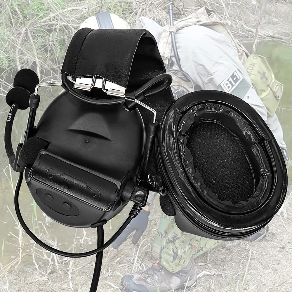 Hearangel Tactical Headset COMTAC II,Sound Pickup Noise Reduction & Kenwood 2 Pin U94 PTT for Airsoft Activitie Shooting Headset