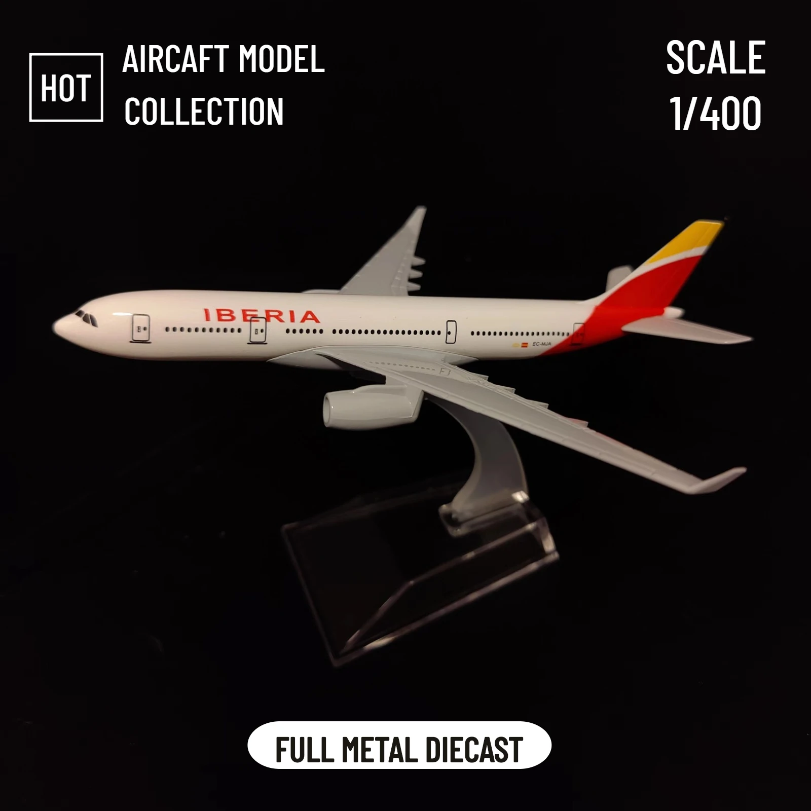 

Scale 1:400 Metal Replica Aircraft Spain Iberia Airlines Diecast Model 15cm Aviation Collectible Miniature Souvenir Ornament