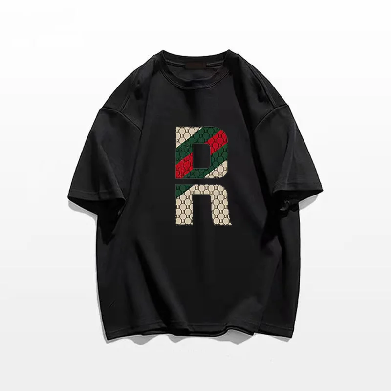 

Cotton Men's T-shirt High Quality O-neck Short Sleeves Street Personality Top Luxury Brand Unisex Fashion Casual Men And Women