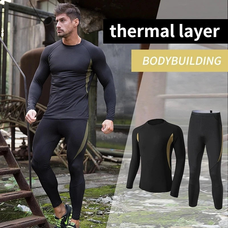 

X-BEAU Hiking Clothing Working Gym for Men Winter Cycling Pants Cold Weather Base Layer Running Leggings Thermal Underwear