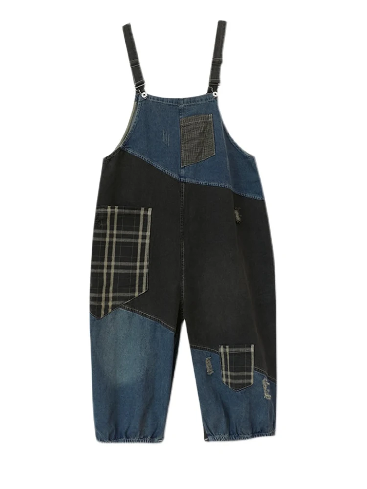 Женские рваные джинсовые комбинезоны Max LuLu корейские винтажные джинсы большого