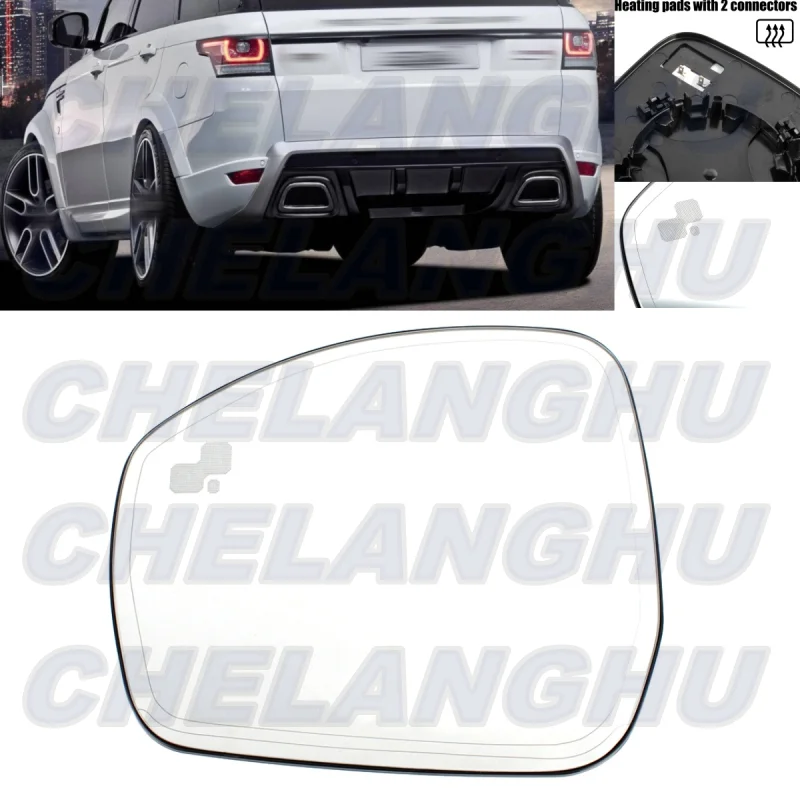 

Зеркало с подогревом для слепых зон, стекло для Range Rover Sport L405 L494 2014 2015 2016 2017 2018 2019, левое боковое стекло заднего вида