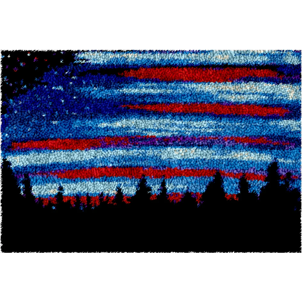 

Carpet embroidery Starry sky Latch Hook Rugs Kits for Adults with Pattern Printed Canvas Rug Crochet Patterns Yarn Kits