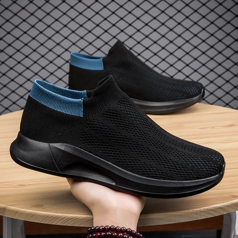 

2023 Cross-border plus-size flying knitting couple casual sports shoes