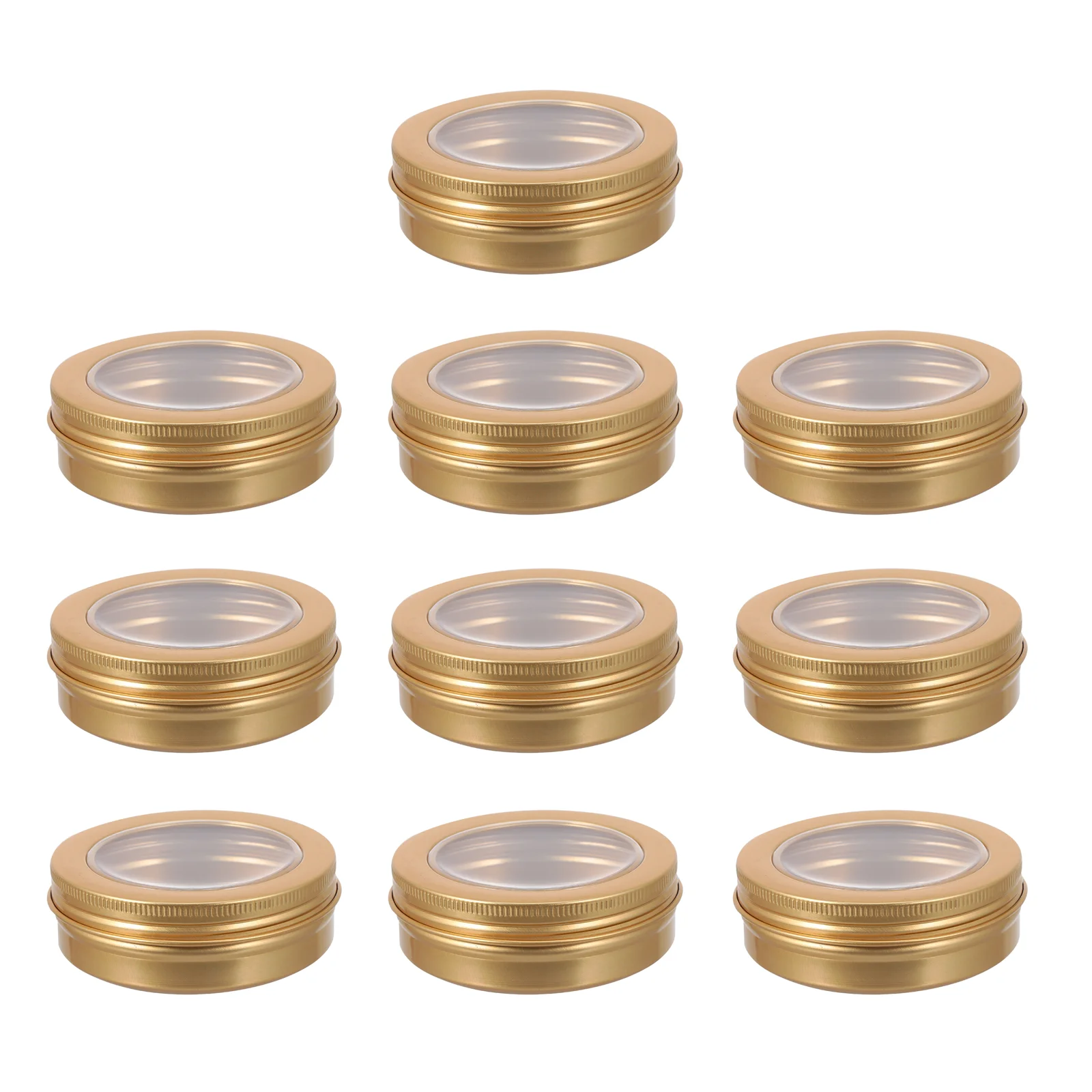 

10Pcs 100ml Aluminum Jars with Transparent Lid Leak-Proof Cosmetics Cream Box