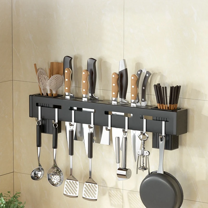 

Multi Function Knife Holder Wall Mounted Knife Holder Kitchen Holder Stainless Steel Holder for Restaurant Counter