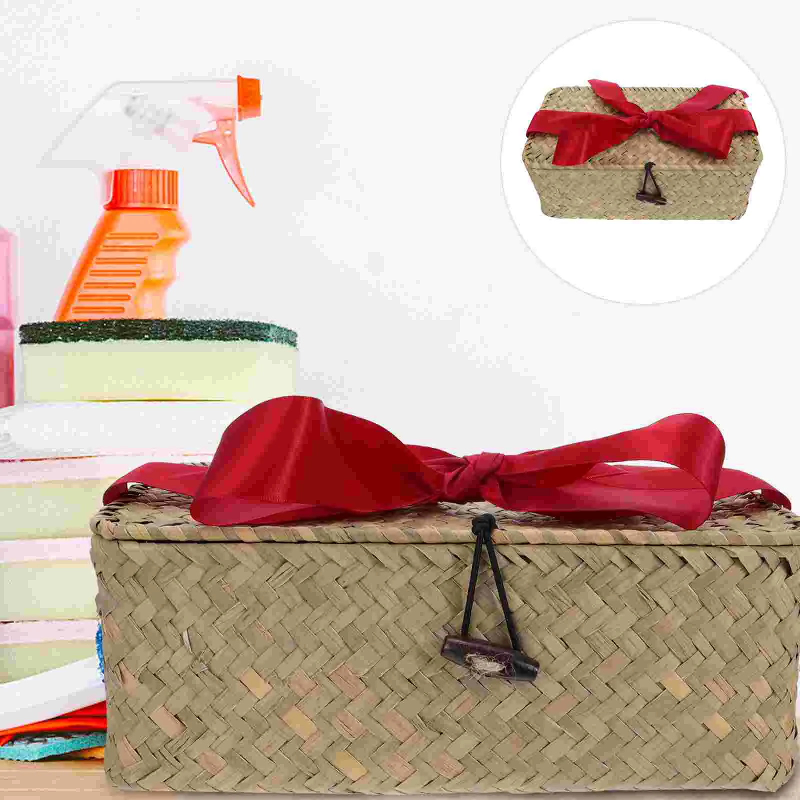 

Storage Baskets Basket Wicker Seagrass Wovenrattan Lids Hyacinth Bins Box Lid Hamper Water Pot Organizer Laundry