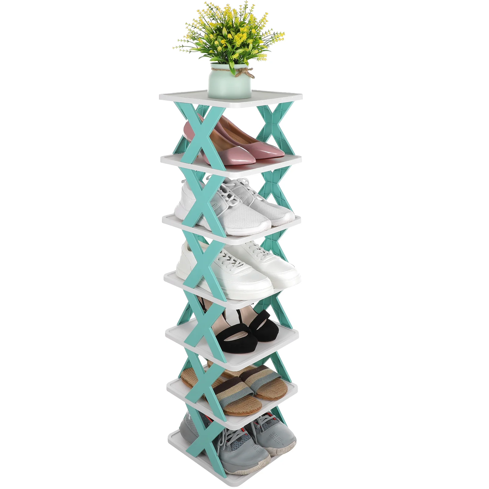 

Multi Level Shoe Rack Tall Racks Fold Organizer Pp Shoes Stand Small Free Standing