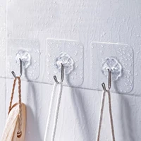 good 10pcs hanger hook transparent strong adhesive wall hangers hooks vacuum suction cup heavy bathroom stainless steel hanger