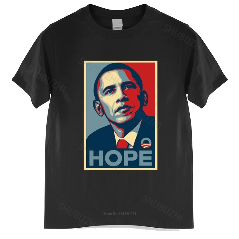 

Summer mens tshirt Men tshirt Barack Obama Hope Poster Classic T Shirt unisex t-shirt teenagers cool tops drop shipping