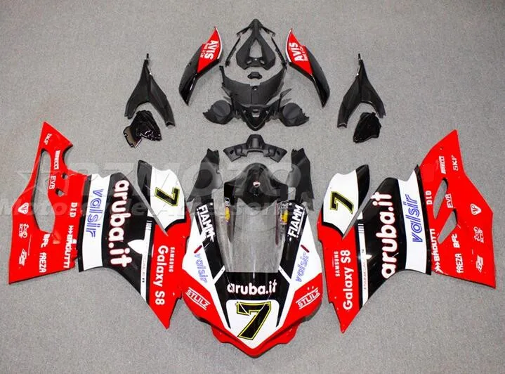 

Новинка Обтекатели для мотоцикла Ducati Panigale 1299 959 2015 2016 2017 2018 комплект для кузова под давлением жемчужный белый чехол на заказ