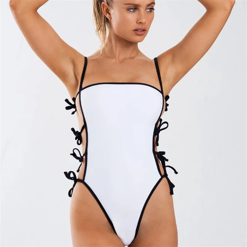 Купальник-бикини женский купальник цельный бикини пикантные однотонные стринги