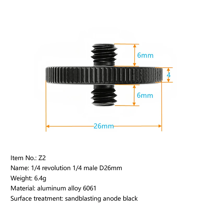 

1pc Universal Camera Conversion Screw 1/4 Male To 3/8 Dual Nuts Tripod Mount Screw