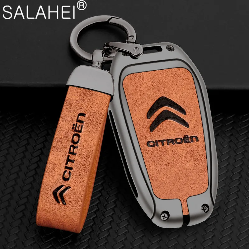 

Zinc Alloy Car Remote Key Fob Case Cover Shell Protector For Citroen C1 C2 C4 C6 C3-XR Picasso Grand DS3 DS5 Keyring Accessories