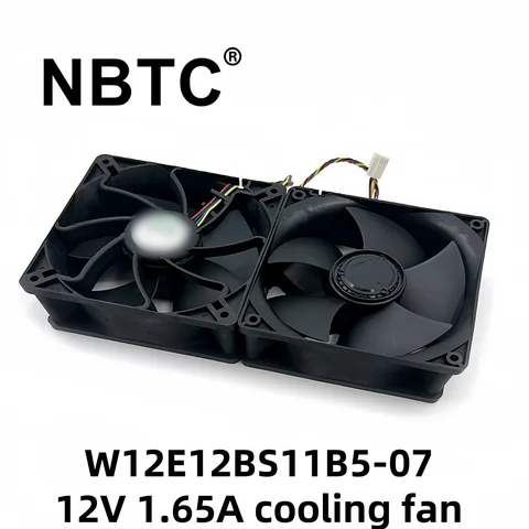 Новый охлаждающий вентилятор 12 см W12E12BS11B5-07 12 В постоянного тока 1,65 А, 6000 об/мин для Antminer S19j pro + S19jpro plus