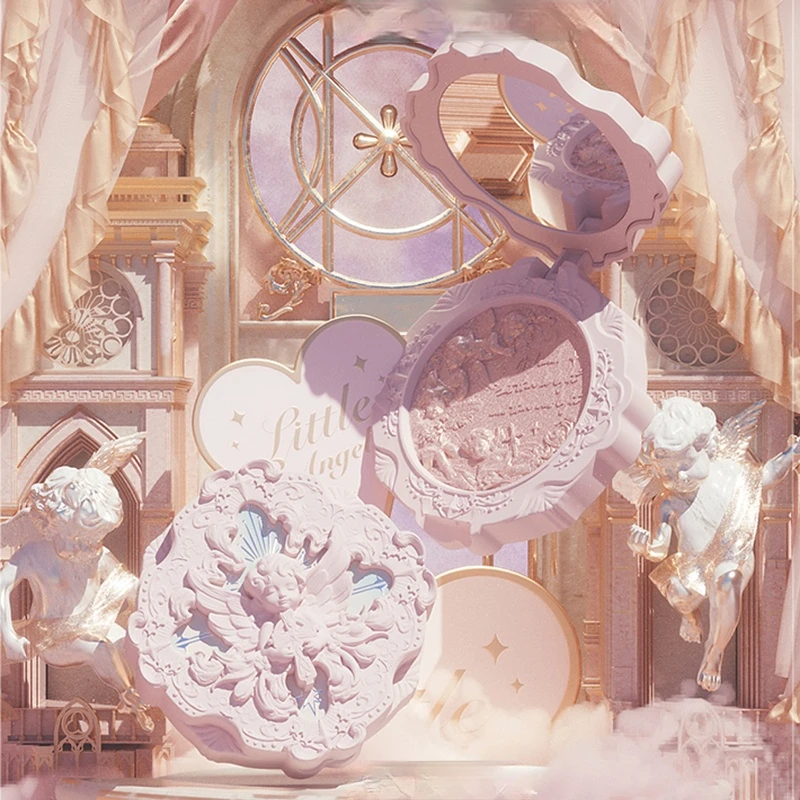 

Цветок знает маленький ангел рельефный хайлайтер Алмазный блеск яркий трехмерный контурный порошок водная яркость