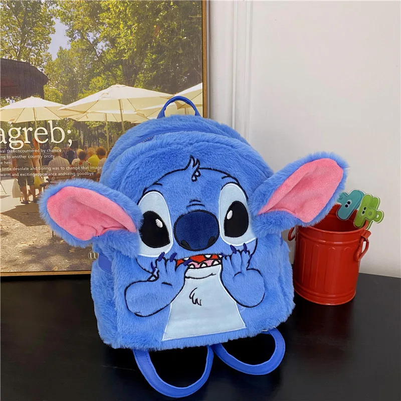 

Stitch Disney Student Bag Wallet Card Holder Anime Plush Backpack Cartoon Cute Large Capacity Storage Box Pencil Case Kid Gifts