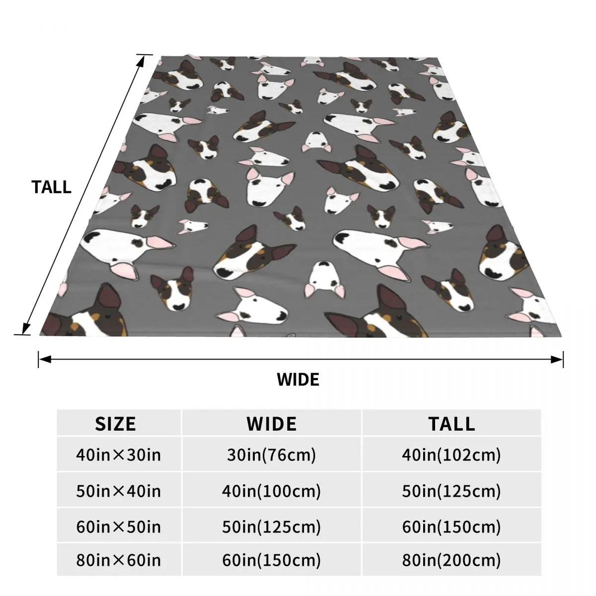 Бультерьер мягкие прочные одеяла серые постельные принадлежности для домашних