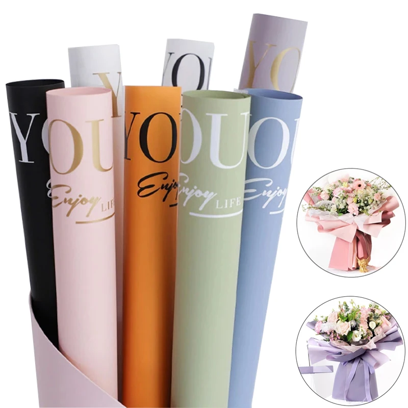 40Pcs 75*52Cm Gift Bouquet Wrapping Paper Craft Lined Material Flower Shop  Gift Diy Solid Cream High Quality Snow Pear Paper New