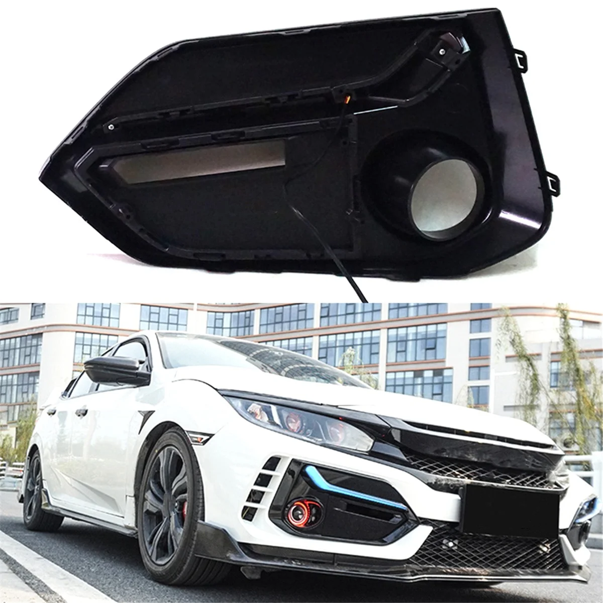 Для Honda Civic 10-й модифицированный TYPER противотуманные фары переднего бампера