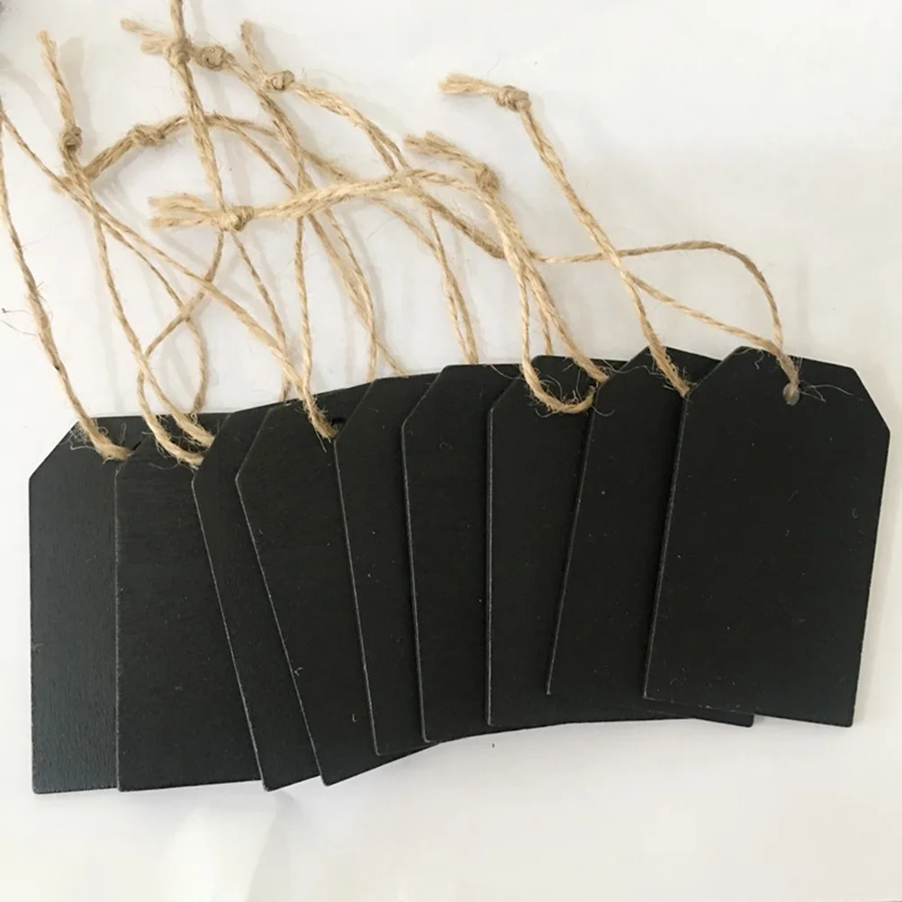 

Chalkboard Hanging Mini Labels Tag Tags Signs Price Unfinished Wood Wooden Blackboard Message Gift Decorative Pieces