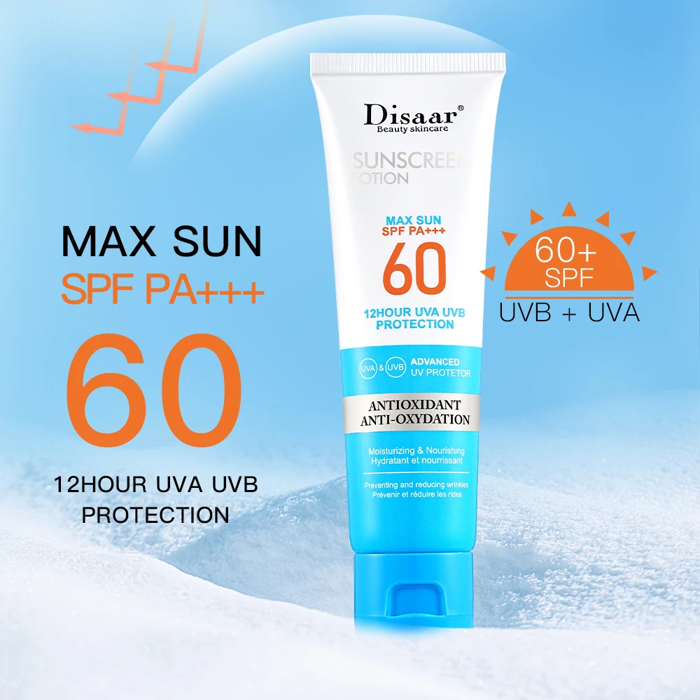 

Солнцезащитный крем Disaar SPF 60, 50 мл отбеливающий крем, Солнцезащитный долговечный УФ-протектор, увлажняющий защитный крем для кожи