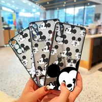 disney mickey mouse art for samsung galaxy s22 s21 s20 fe ultra s10 s10e lite s9 s8 plus 5g frosted translucent phone case