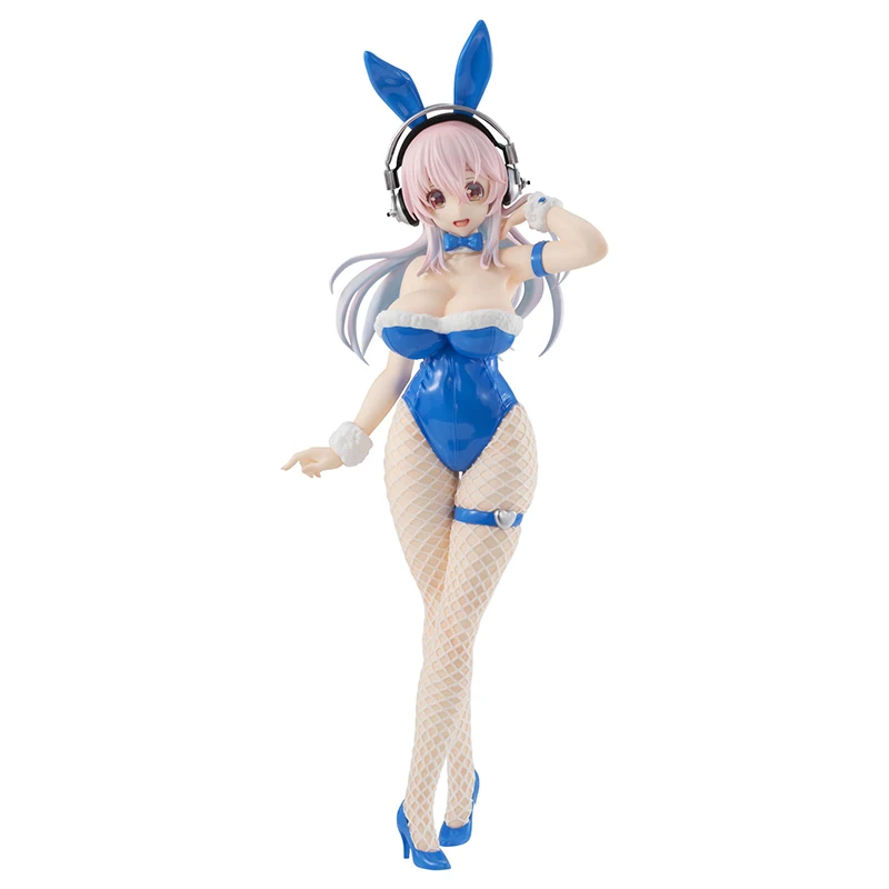 

30cm Sexy Sonico Figure White Fishnet Stockings Big Breasted Bunny Girls Waiifu Action Figure Hentai Figures Anime Girl 18 ±