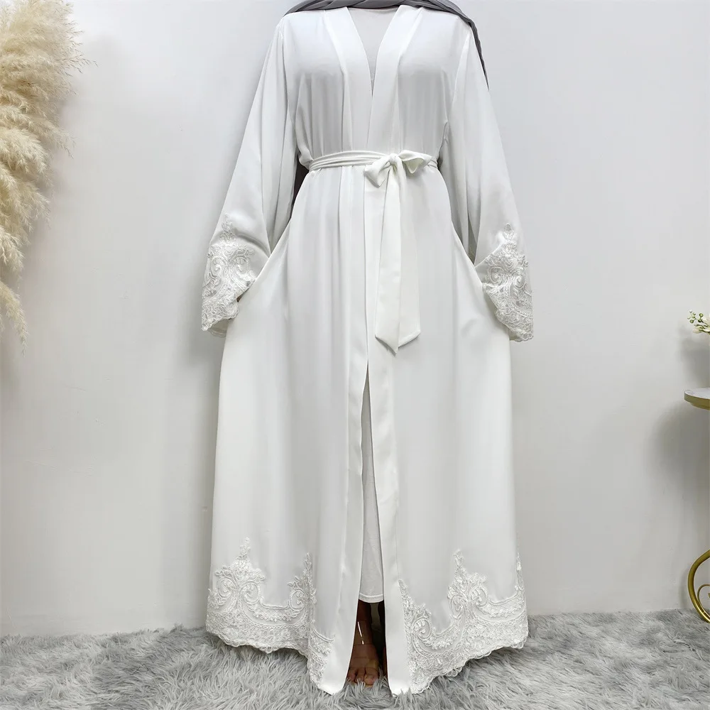 Fashion Embroidered Robe Turkish Casual Cardigan Muslim Dress Fashion Islamic Colthing Long Robes Abaya Kimono