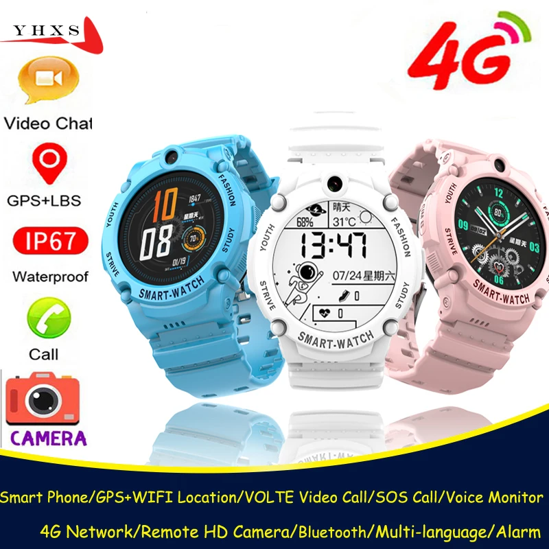 

Водонепроницаемые Смарт-часы IP67, 4G, дистанционная камера, GPS, Wi-Fi, наручные часы для детей и студентов, монитор видеозвонка, трекер, местополо...