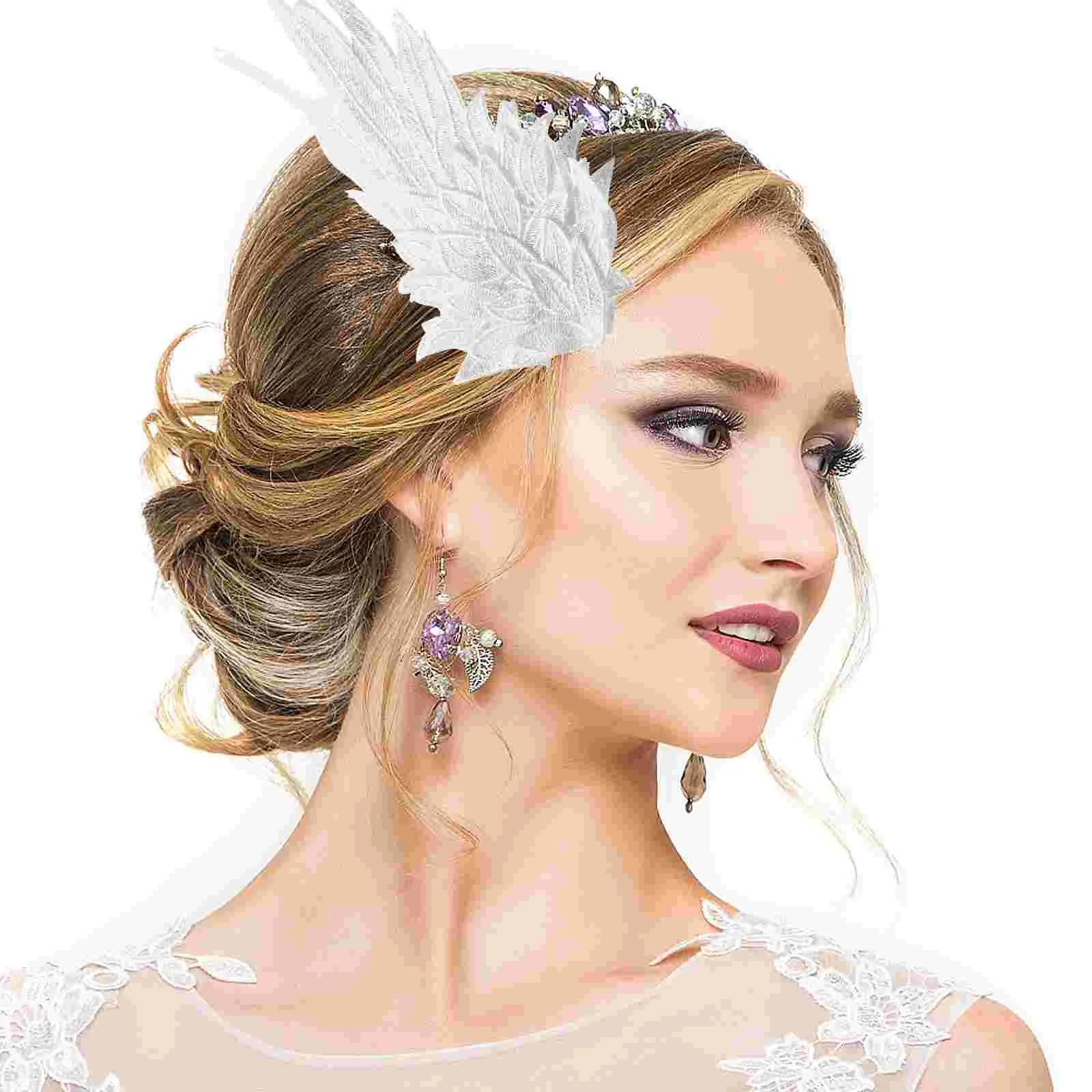 

Party Barrette Hairpin Clips Angel Wing Decorative Accessories Ornament Decorate Headdress