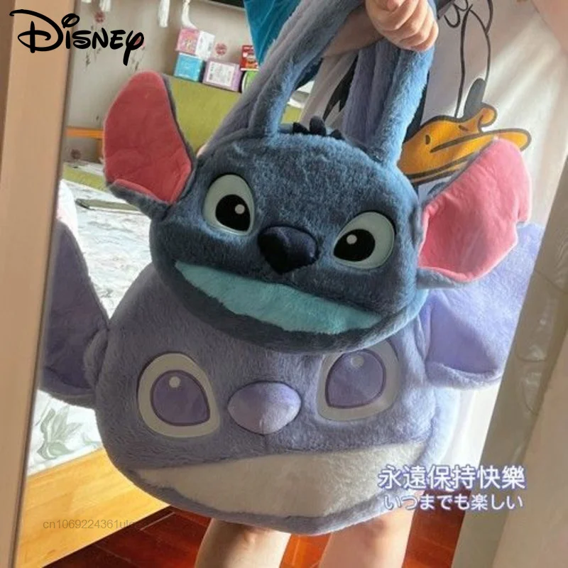 

Милые сумки из мультфильма Disney Y2k, Студенческая плюшевая сумка через плечо, Женская Повседневная Сумка-тоут, роскошная сумка, подарок для де...