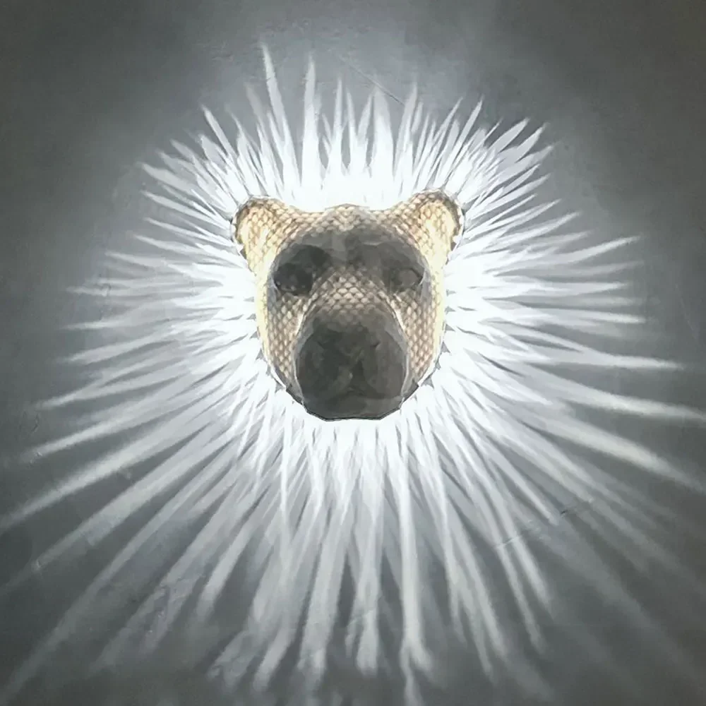 Настенный светильник в форме льва на Хэллоуин проектор оленя современная