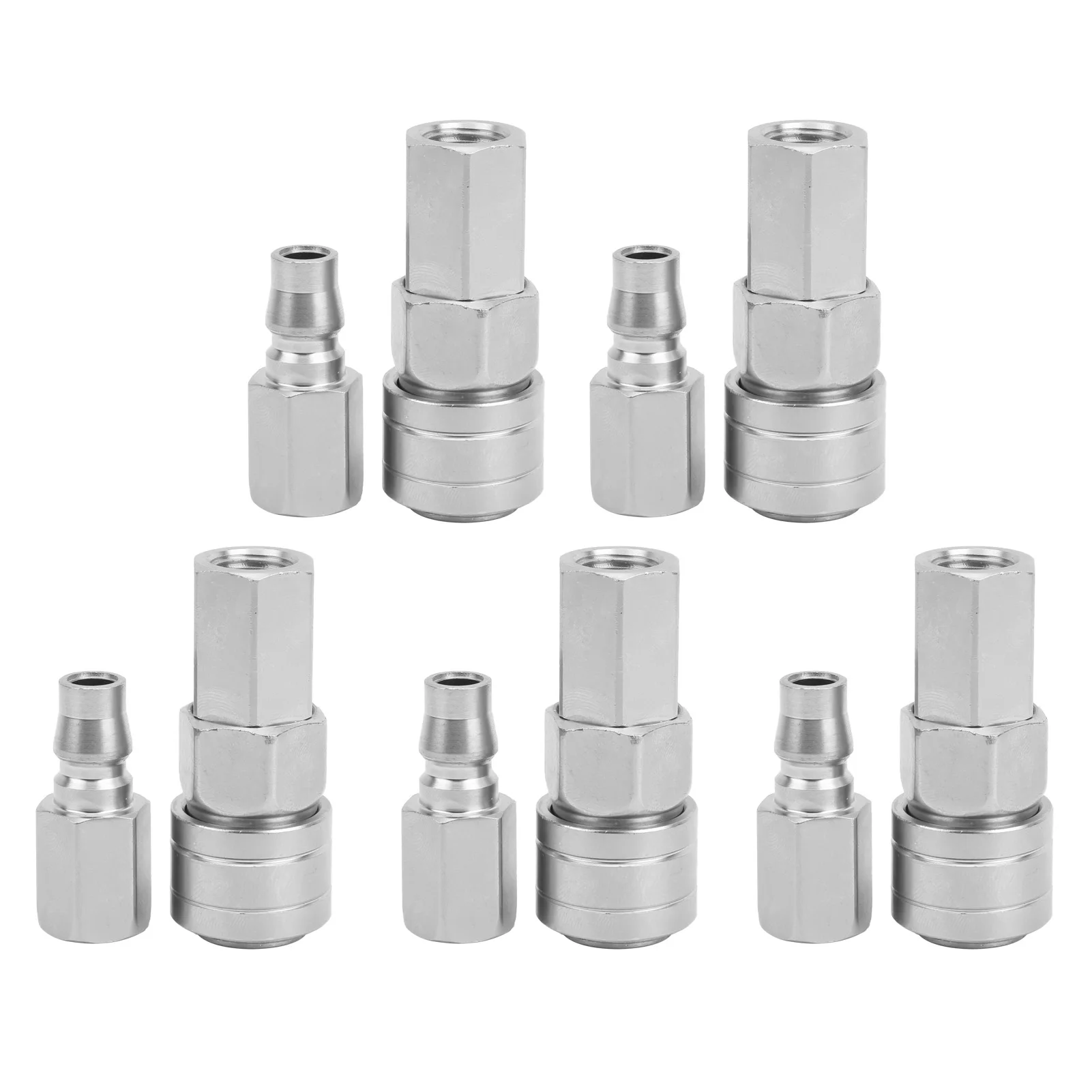 

1 Set Air Quick Connector Pneumatic Pipe Self-Locking Carbon Steel Fitting SF20+PF20 Air Air Air Air Air Air