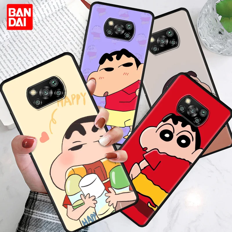 

Cartoon Crayons Shin-Chan Cute Phone Case for Xiaomi Mi Poco X3 NFC M3 F3 Note 11 10s 10t 9t K40 Pro Plus Ultra Cover Silicone