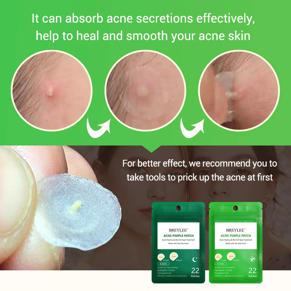 

BREYLEE Acne Pimple Patch Acne Treatment Invisible Professional Healing Absorbing Spot Sticker Waterproof Oil Control Skin Care