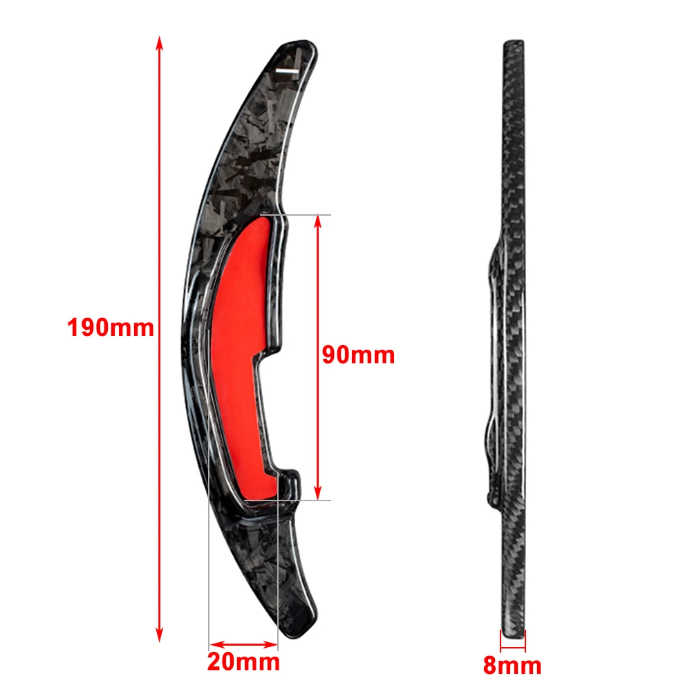1Pair Forged Carbon Fiber Car Steering Wheel Paddle Shifter Extension For BMW M2 M3 M4 M5 M6 X5M X6M