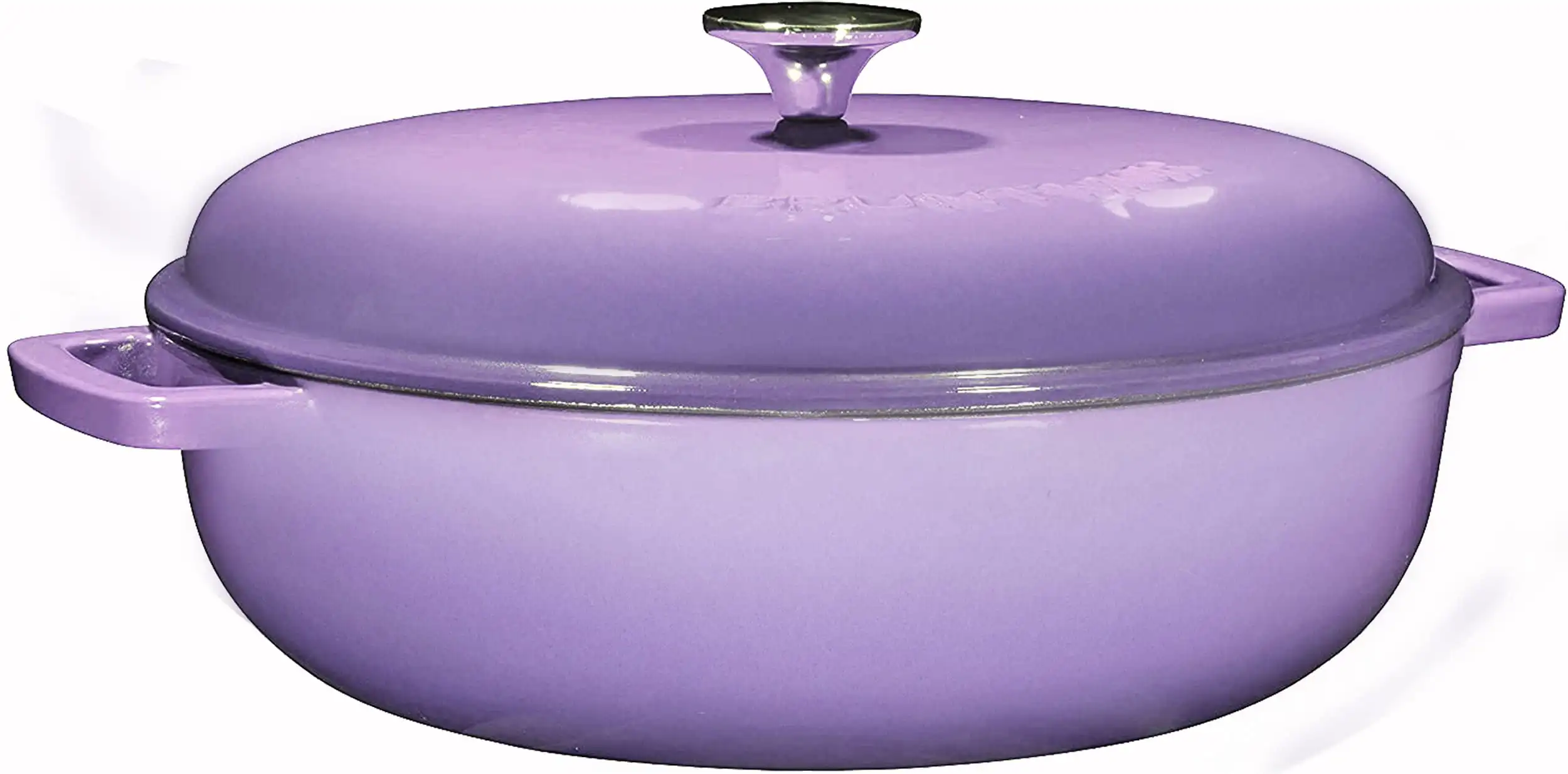 

Enameled Cast Iron Dutch Oven with Lid and Stainless Steel Knob - 4.5-Quart