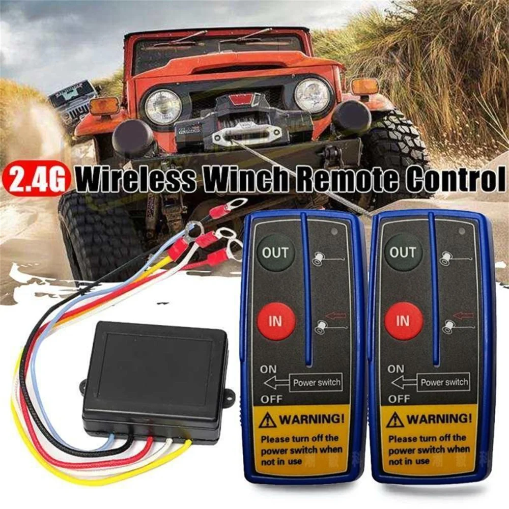 

24V 12V Universal Recovery Wireless Electric Digital Winch Remote Control for t.u.k.Jeep ATV SUV Handset Switch Controller