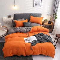 solid double patchwork duvet covers modern bedclothes bedding set 34pcs size single double queen king yellow grey quilt cover