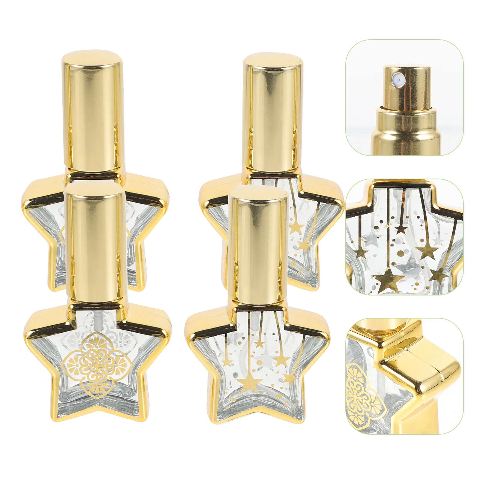 

4pcs Refillable Perfume Container Glass Perfume Sprayer Bottle Lotion Containers Decorative Perfume Bottles
