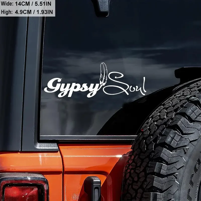 Виниловая Фотонаклейка Gypsy Soul С Вырезом Для Грузовика Велосипеда Скутера