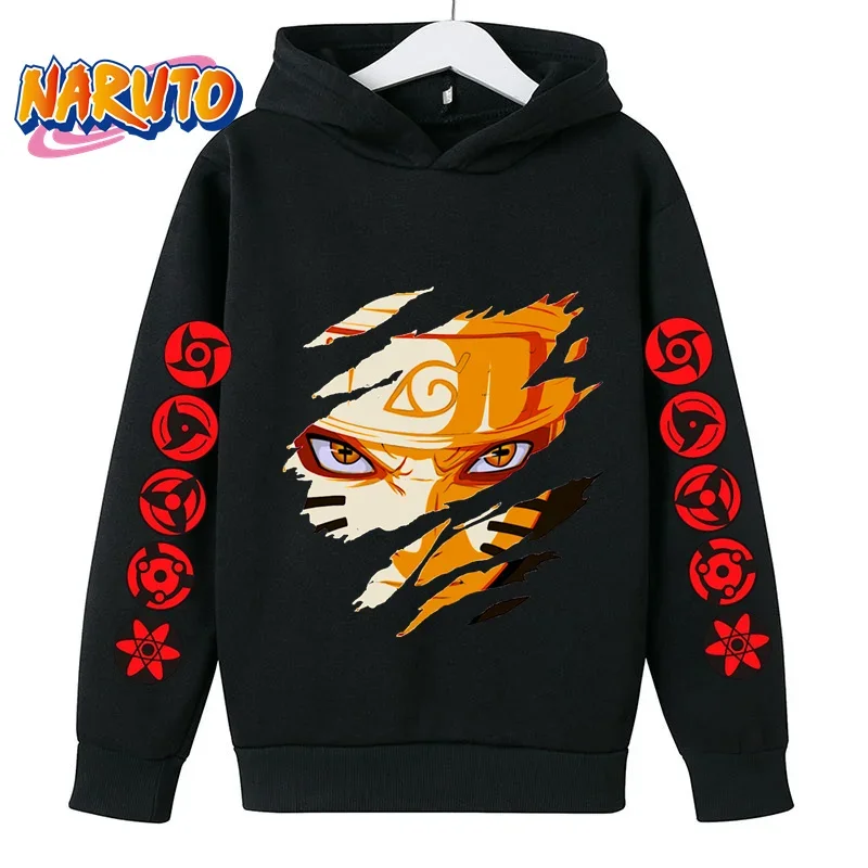 Толстовка с капюшоном в стиле аниме Naruto детская одежда для девочек маленьких
