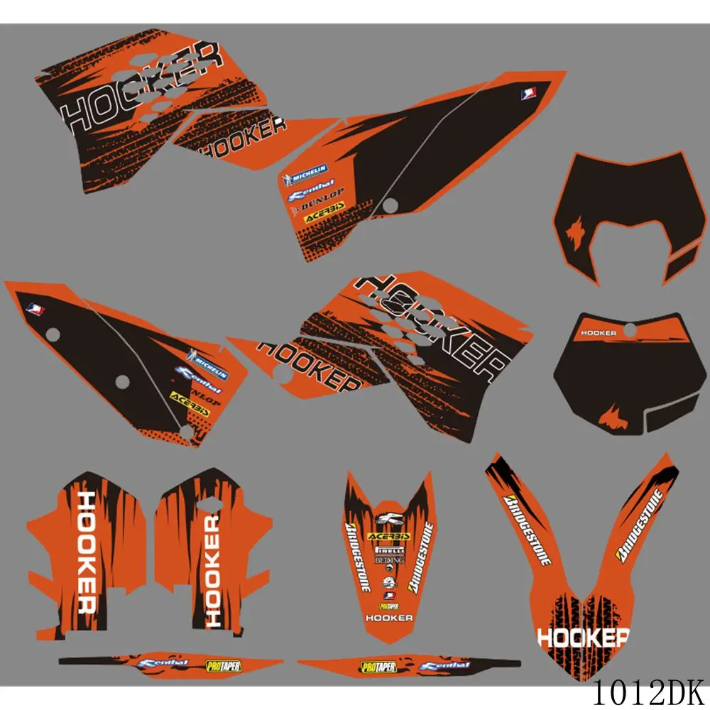 

Graphics Decals Stickers Motorcycle Background For KTM SX SXF 2007 2008 2009 2010 EXC EXCF 125 250 300 450 2008 2009 2010 2011