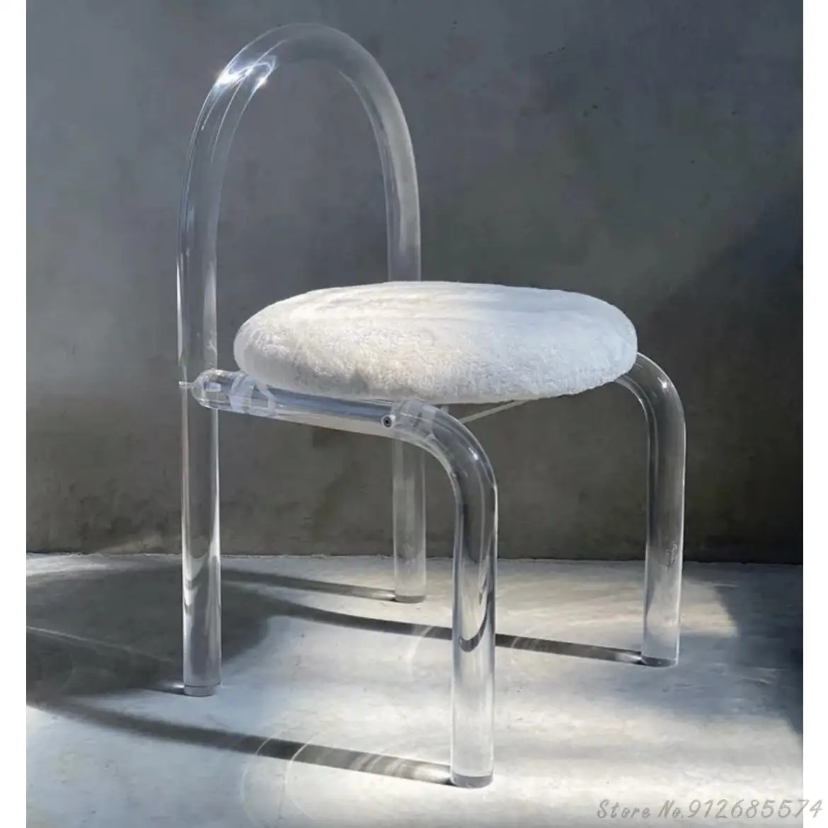 Сетчатый красный акриловый Хрустальный стул прозрачный обеденный Скандинавский